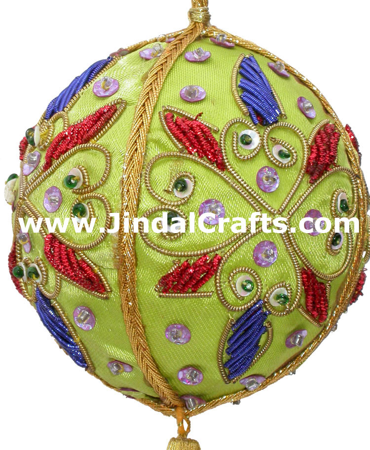 Hand Embroidered Jari Christmas Decoration Hangings