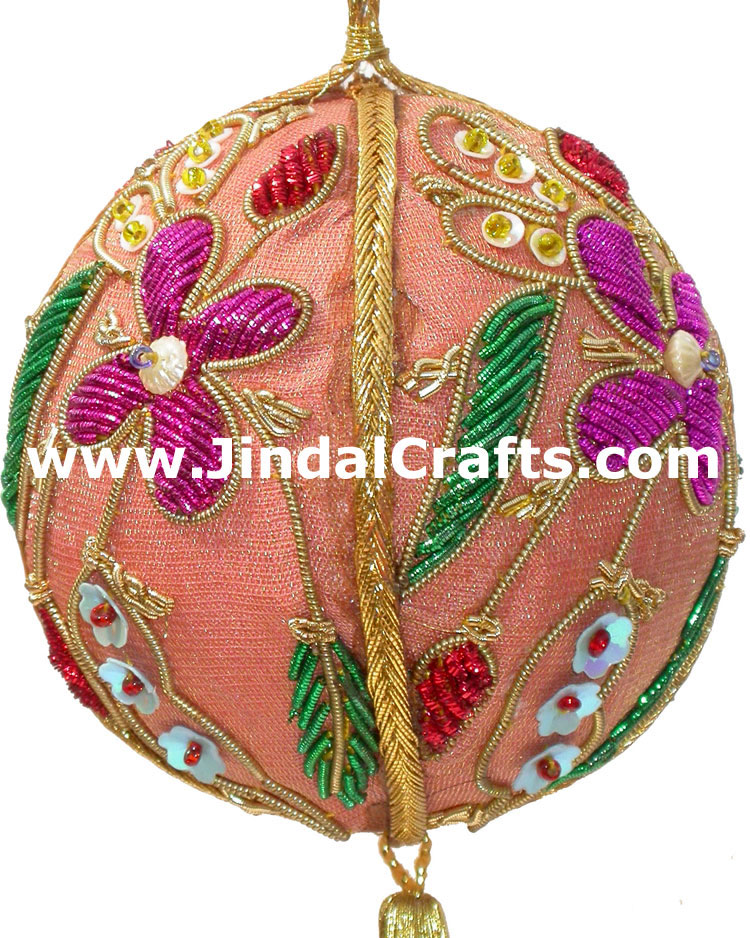 Hand Embroidered Jari Christmas Decoration Hangings