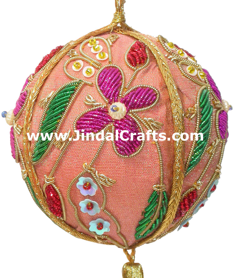Hand Embroidered Jari Christmas Decoration Hangings