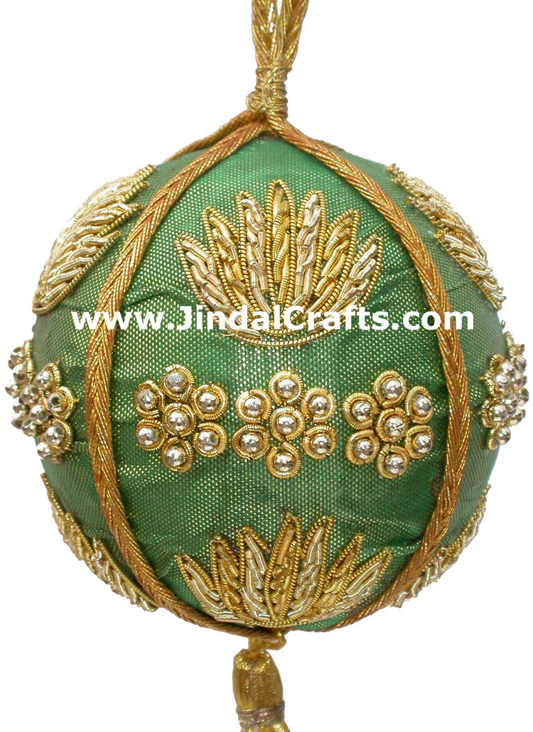 Hand Embroidered Jari Christmas Decoration Hangings