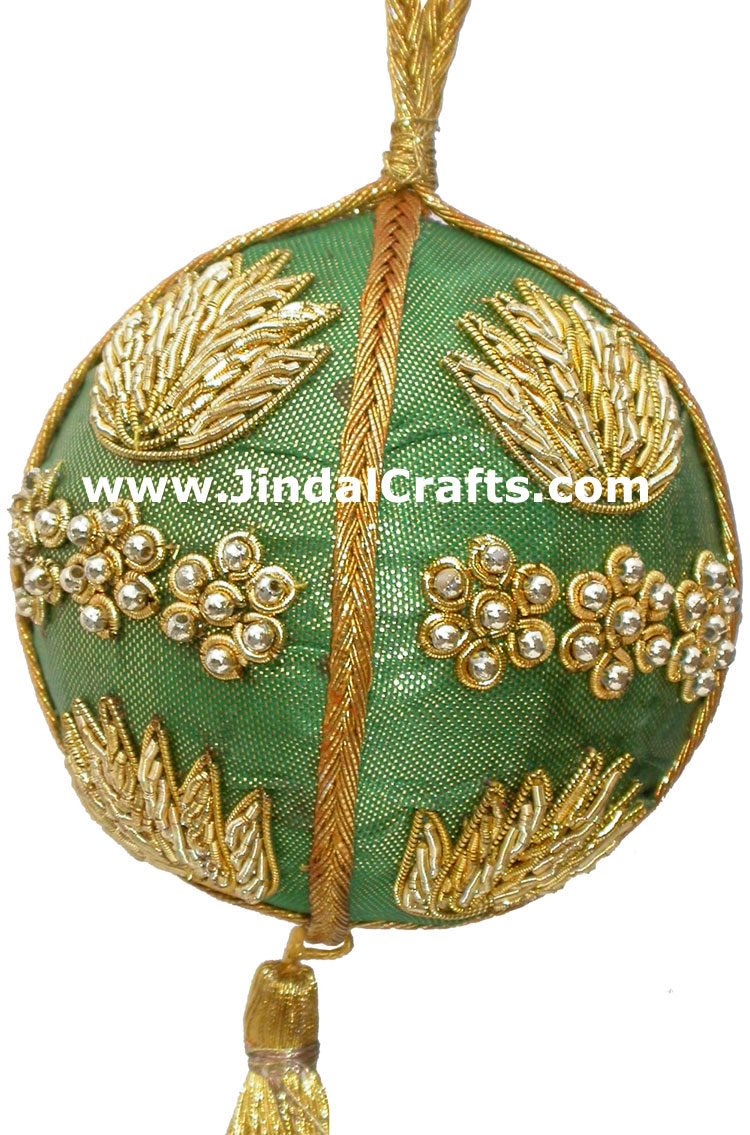 Hand Embroidered Jari Christmas Decoration Hangings