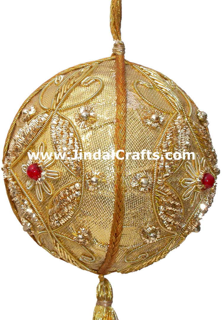 Hand Embroidered Jari Christmas Decoration Hangings