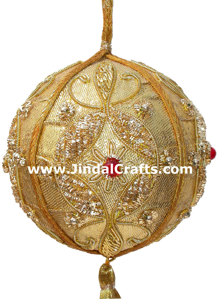 Hand Embroidered Jari Christmas Decoration Hangings