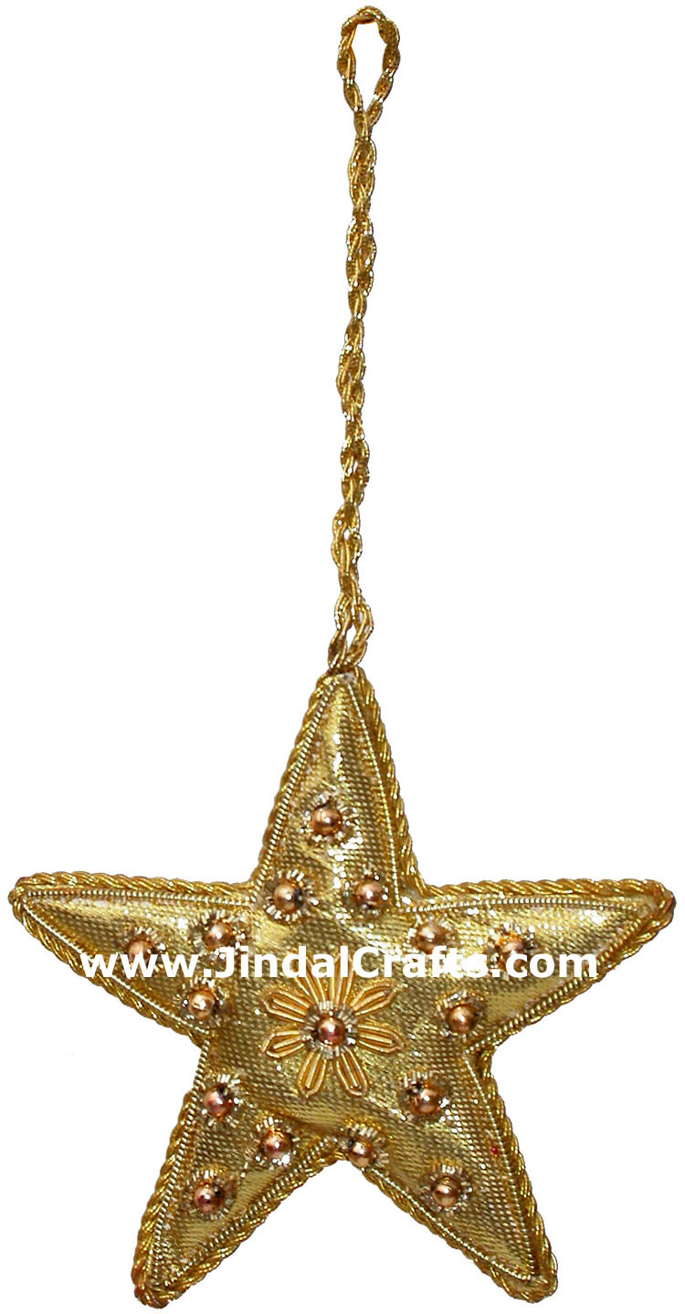Hand Embroidered Jari Christmas Decoration Hangings