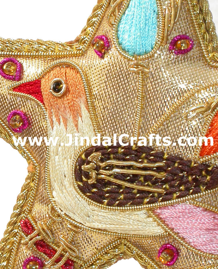 Hand Embroidered Jari Christmas Decoration Hangings