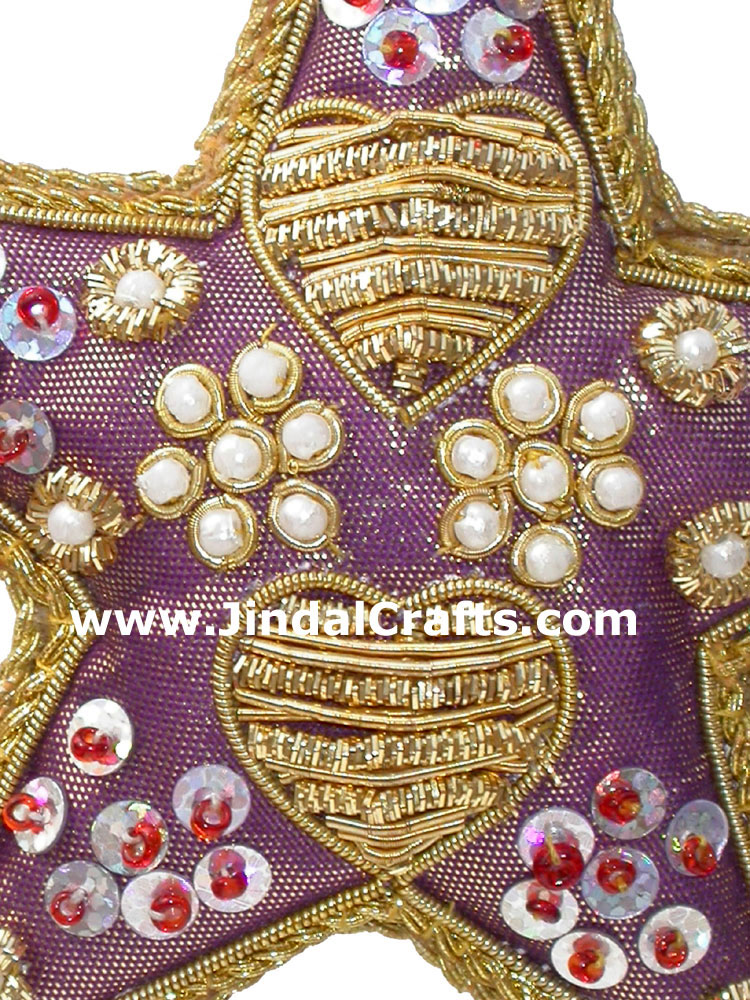 Hand Embroidered Jari Christmas Decoration Hangings