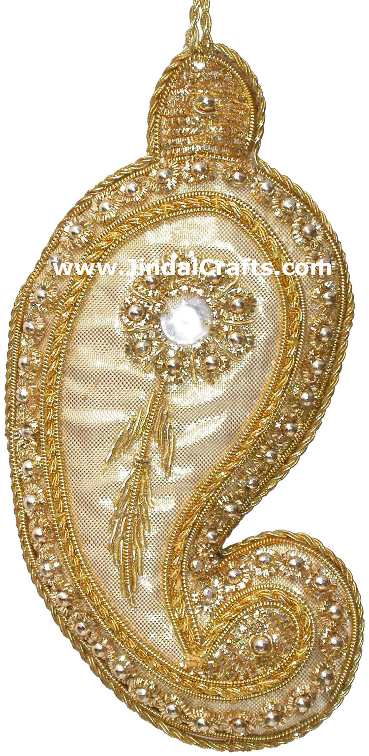Hand Embroidered Jari Christmas Decoration Hangings