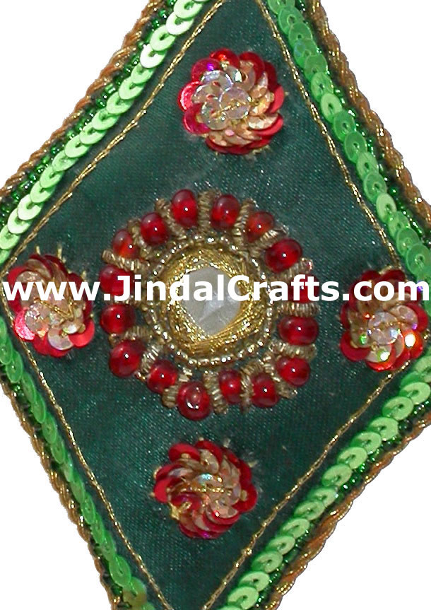 Hand Embroidered Jari Christmas Decoration Hangings