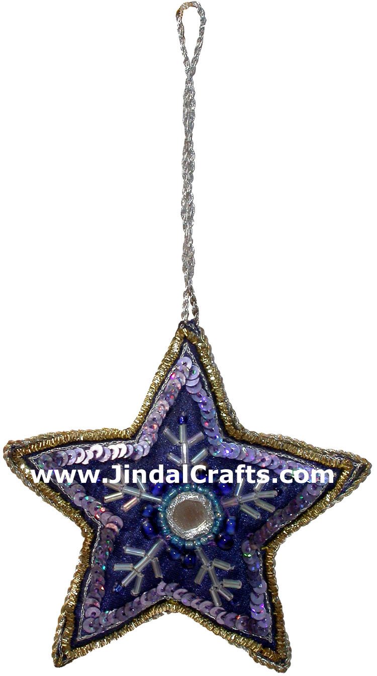 Hand Embroidered Jari Christmas Decoration Hangings