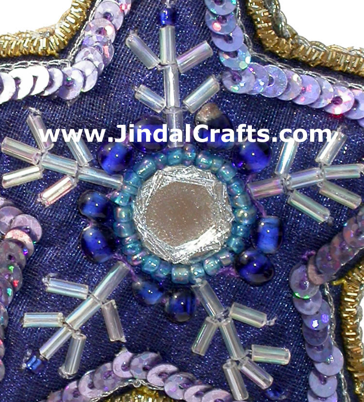 Hand Embroidered Jari Christmas Decoration Hangings