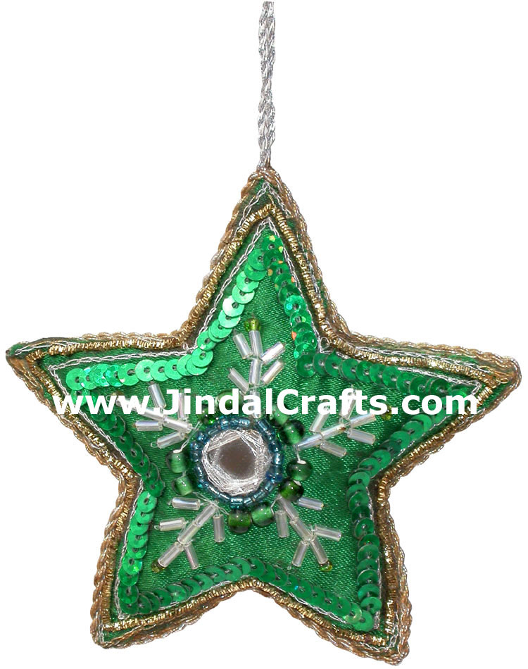 Hand Embroidered Jari Christmas Decoration Hangings