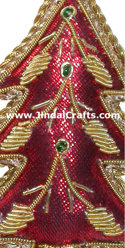 Hand Embroidered Jari Christmas Decoration Hangings