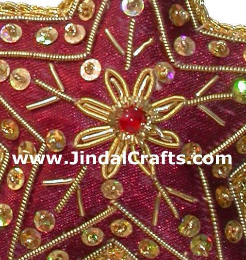 Hand Embroidered Jari Christmas Decoration Hangings