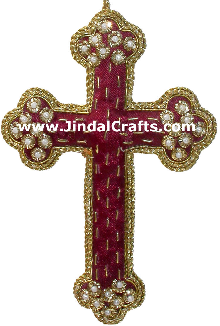Hand Embroidered Jari Christmas Decoration Hangings