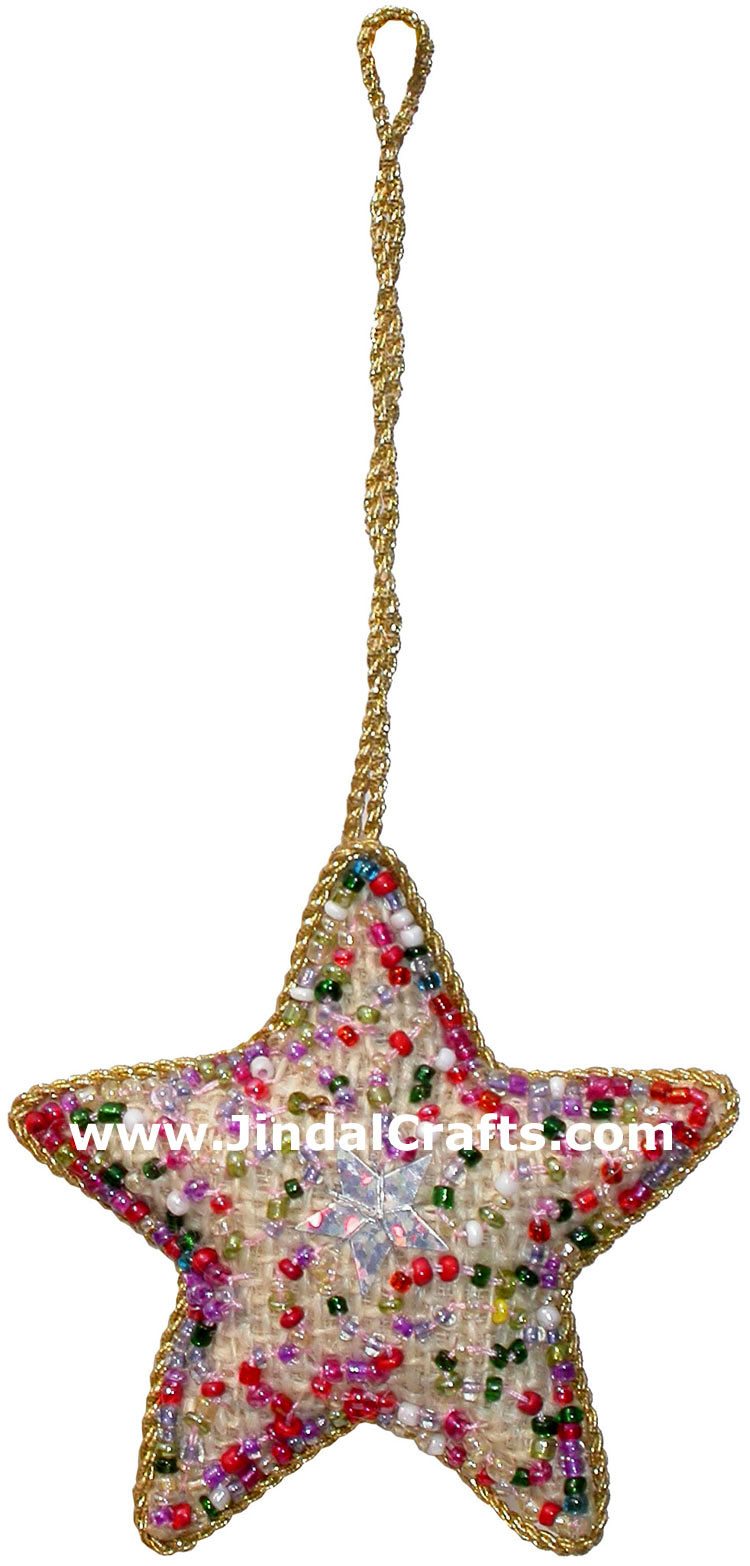 Hand Embroidered Jari Christmas Decoration Hangings