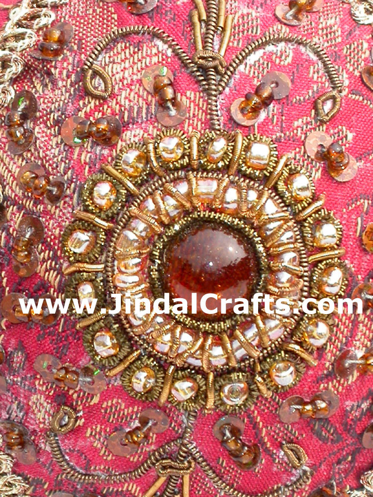 Hand Embroidered Zari Christmas Hangings Ornament India