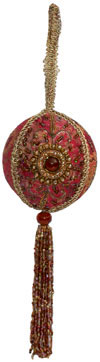 Hand Embroidered Zari Christmas Hangings Ornament India