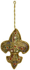 Hand Embroidered Zari Christmas Hangings Ornament India