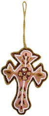 Hand Embroidered Zari Christmas Hangings Ornament India