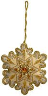 Hand Embroidered Zari Christmas Hangings Ornament India