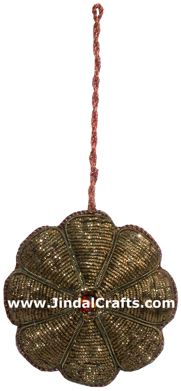 Hand Embroidered Zari Christmas Hangings Ornament India