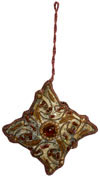 Hand Embroidered Zari Christmas Hangings Ornament India