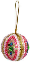 Hand Embroidered Zari Christmas Hangings Ornament India