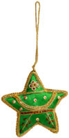 Beaded Ornaments Hand Embroidered Xmas Holiday Gift Art