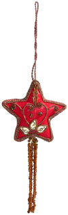 Beaded Ornaments Hand Embroidered Xmas Holiday Gift Art