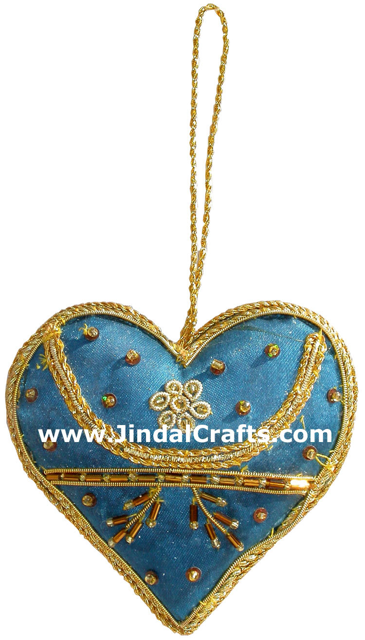 Beadwork Cotton Ornaments Christmas Handcrafted India