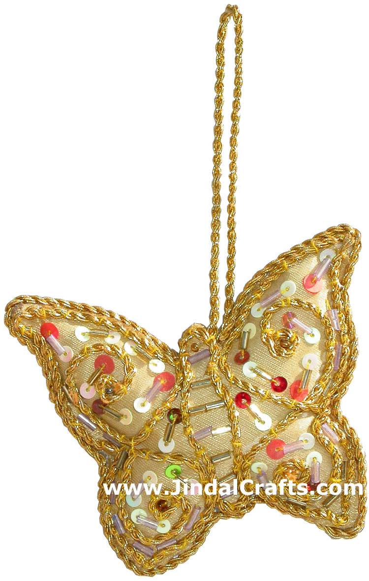 Beadwork Cotton Ornaments Christmas Handcrafted India