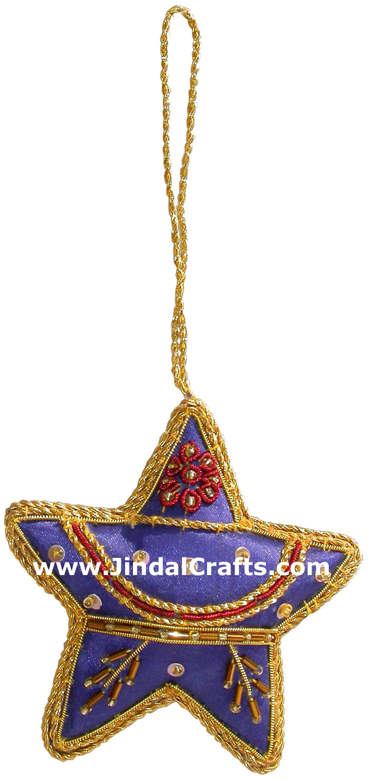 Beadwork Cotton Ornaments Christmas Handcrafted India