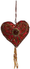 Beaded Ornaments Hand Embroidered Xmas Holiday Gift Art