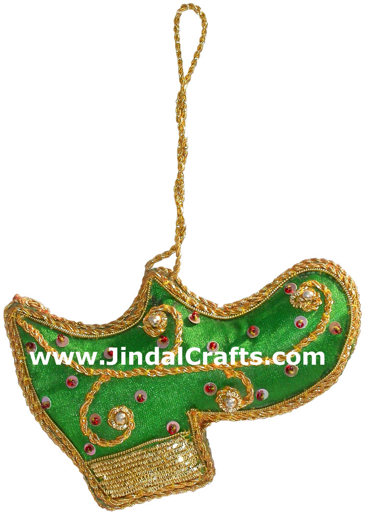Beadwork Cotton Ornaments Christmas Handcrafted India