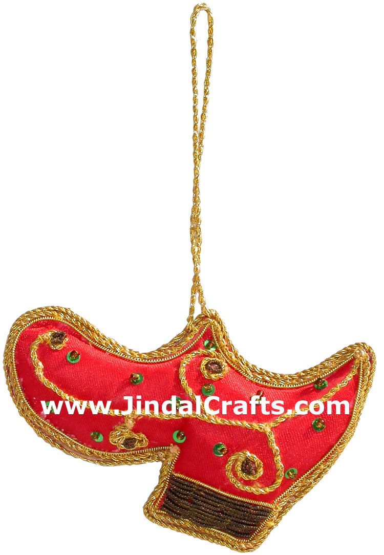 Beadwork Cotton Ornaments Christmas Handcrafted India