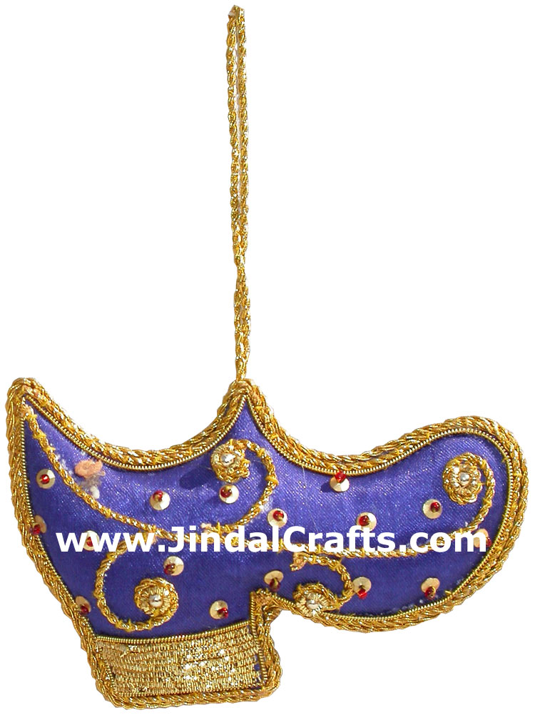Beadwork Cotton Ornaments Christmas Handcrafted India