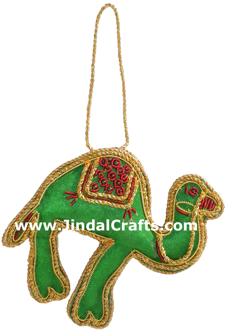 Beaded Ornaments Hand Embroidered Xmas Holiday Gift Art