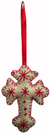 Hand Embroidered Beaded Zari Zardozi Christmas Ornaments Holiday Decoration Art