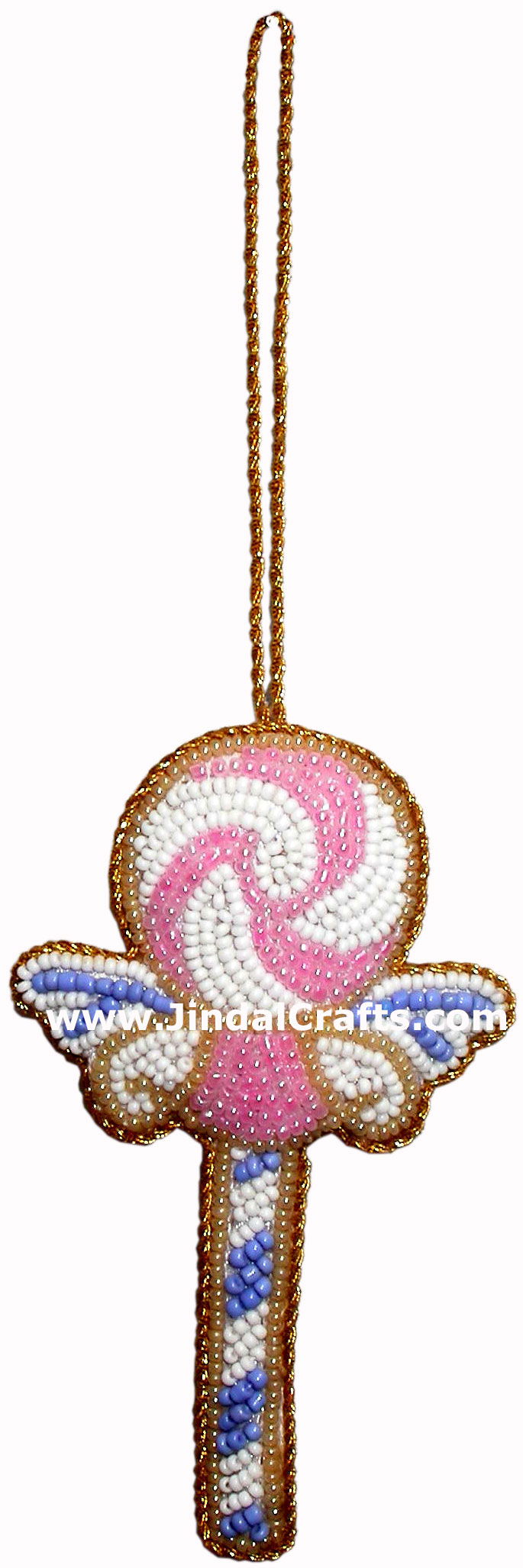 Hand Embroidered Beaded Zari Zardozi Christmas Ornaments Holiday Decoration Art
