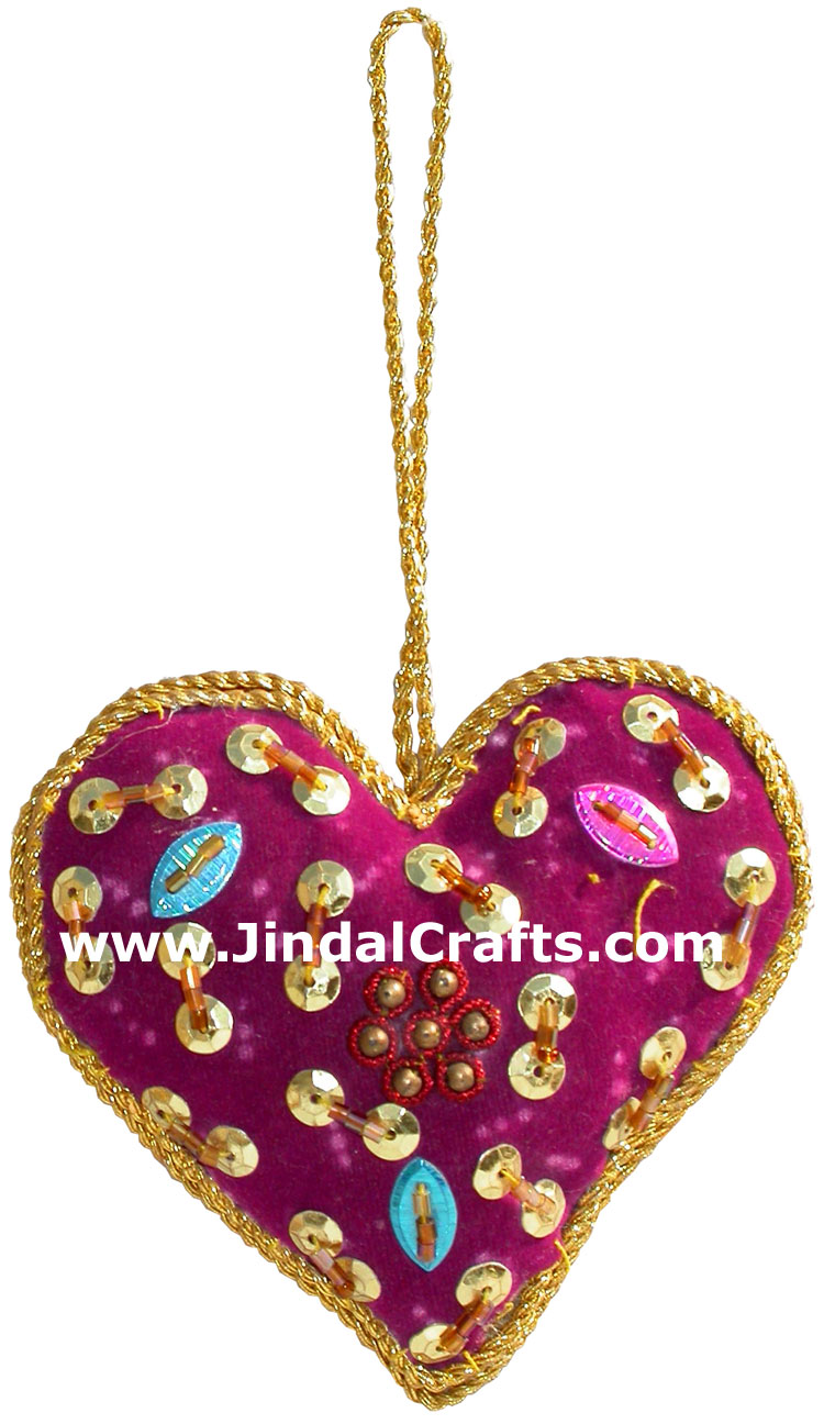 Beadwork Cotton Ornaments Christmas Handcrafted India