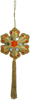 Beadwork Cotton Ornaments Christmas Handcrafted India