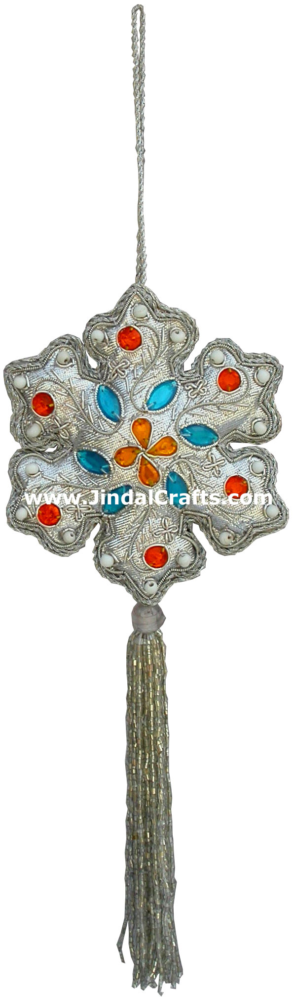 Beaded Ornaments Hand Embroidered Xmas Holiday Gift Art