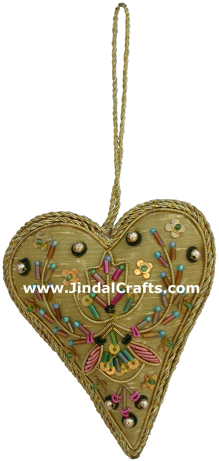 Set of Beaded Ornaments Hand Embroidered Xmas Holidays