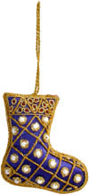 Beadwork Cotton Ornaments Christmas Handcrafted India
