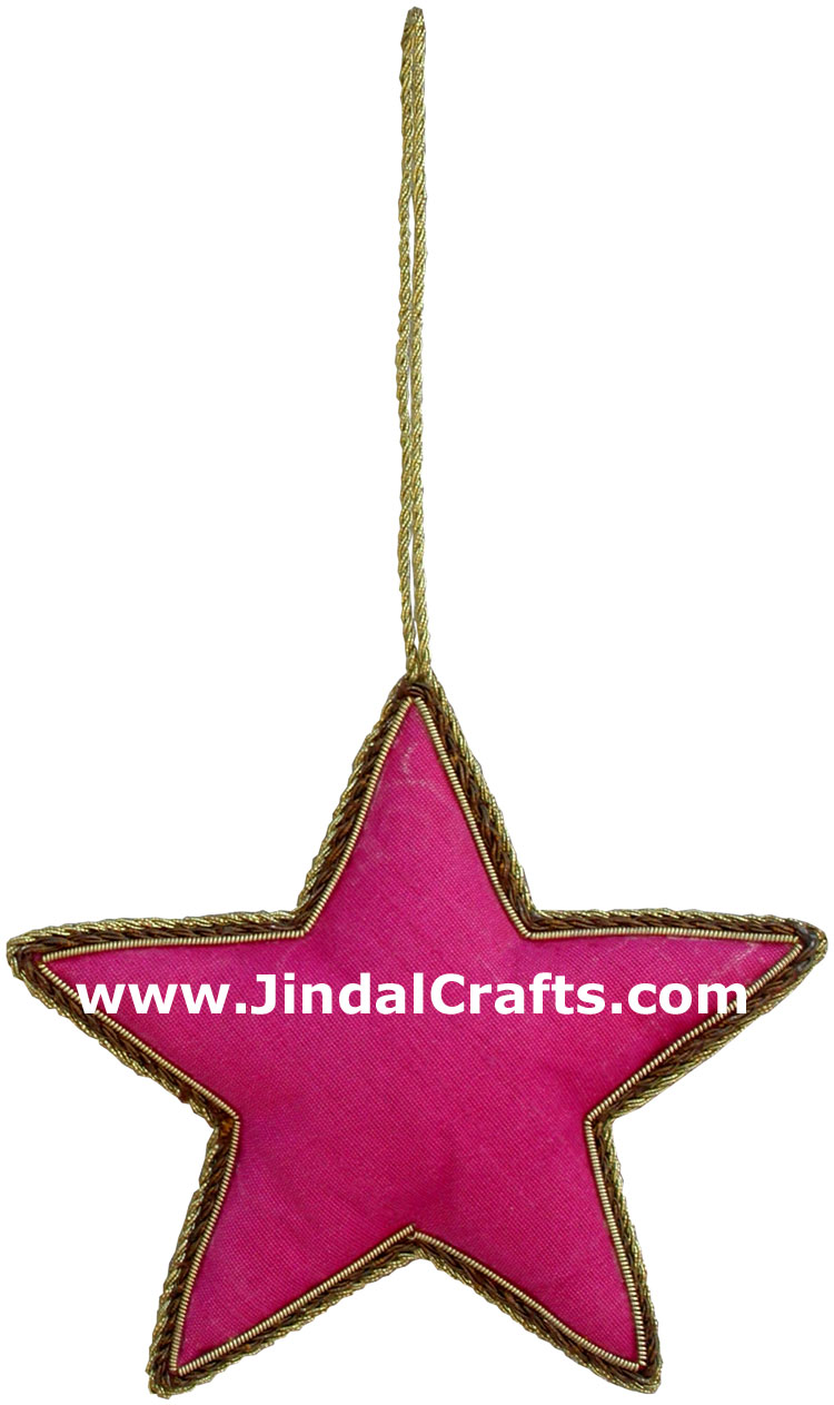 Set of Beaded Ornaments Hand Embroidered Xmas Holidays