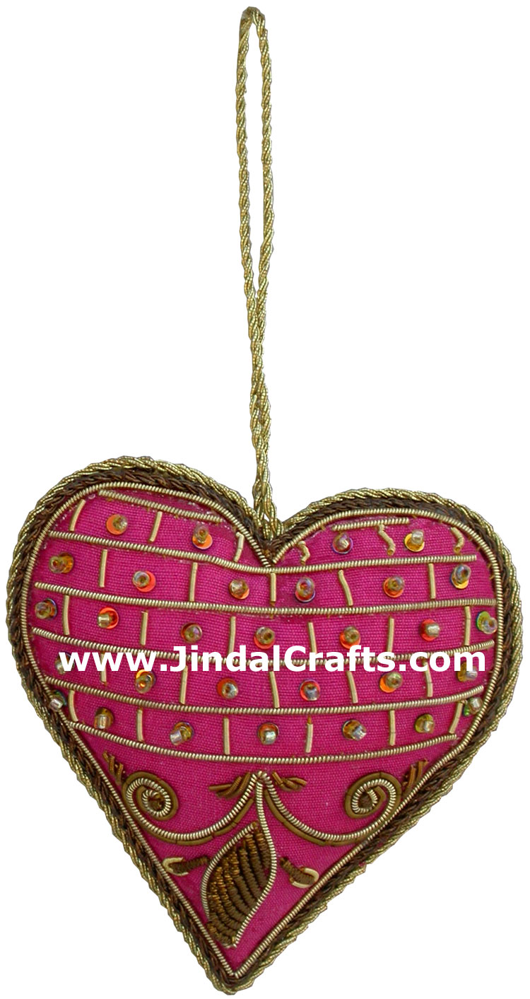 Set of Beaded Ornaments Hand Embroidered Xmas Holidays
