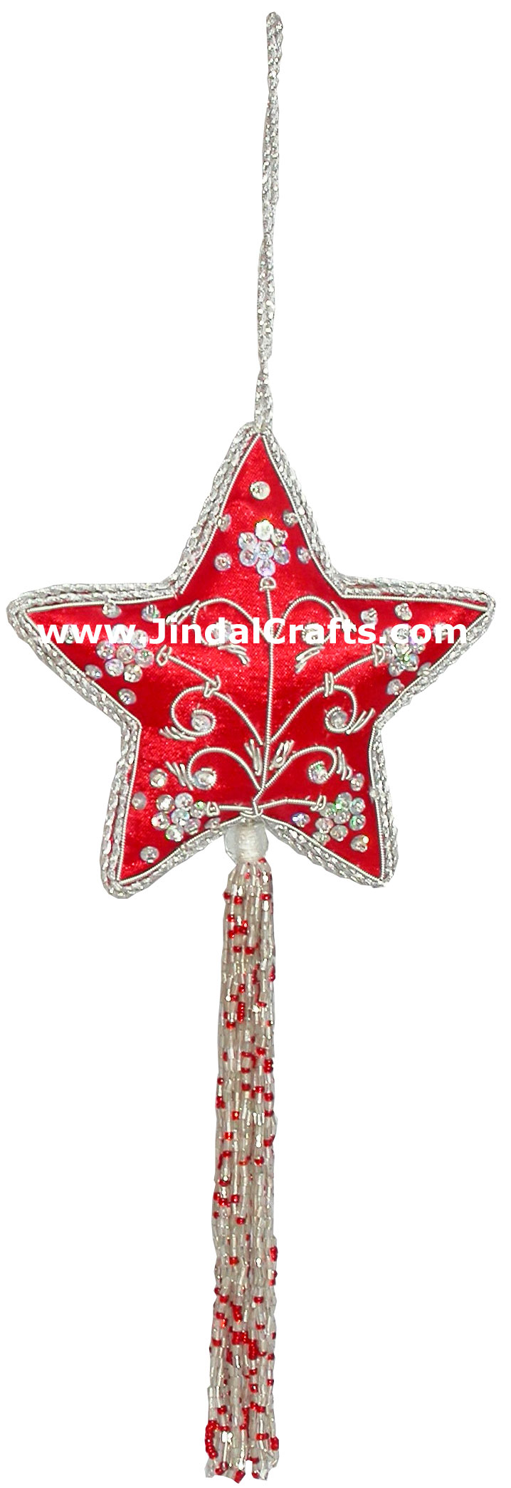 Beadwork Cotton Ornaments Christmas Handcrafted India