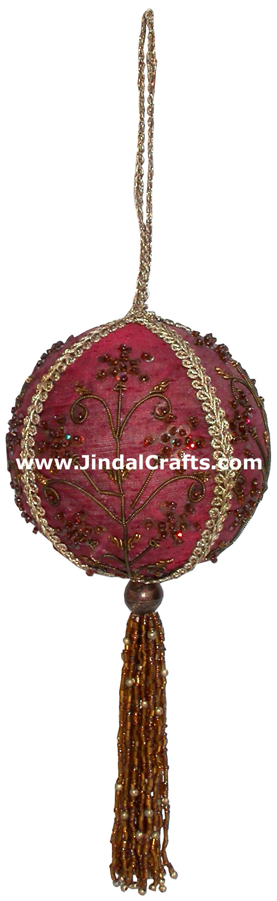 Beaded Ornaments Hand Embroidered Xmas Holiday Gift Art