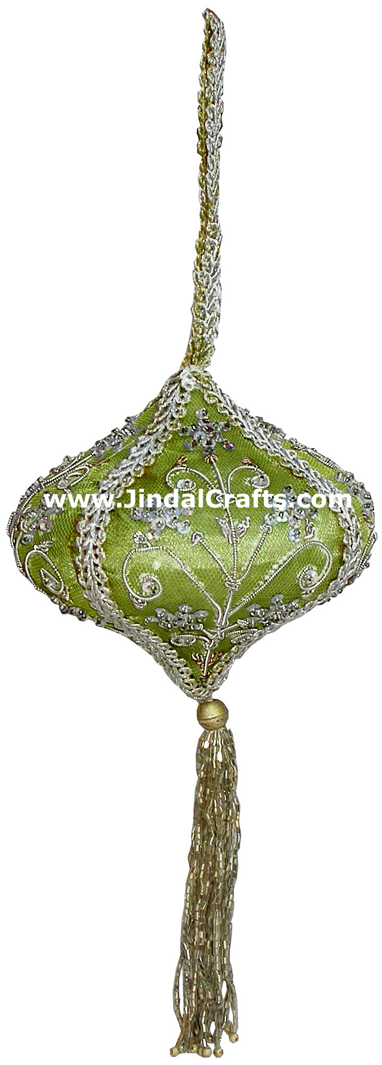 Beaded Ornaments Hand Embroidered Xmas Holiday Gift Art