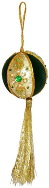 Beaded Ornaments Hand Embroidered Xmas Holiday Gift Art